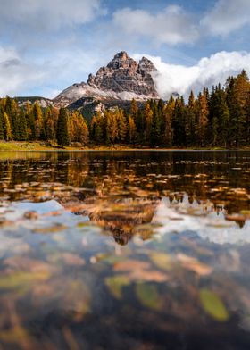 Mountain Reflection in Lake | Dolomiten