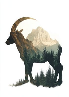 Mountain Goat Silhouette