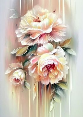 Floral Painting with Peonies