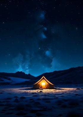 Campsite Under Milky Way