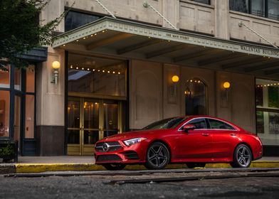 Red Mercedes-Benz Sedan