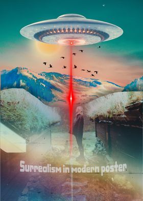 Surreal UFO Poster