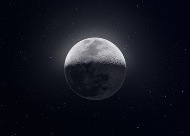 Crescent Moon in Space