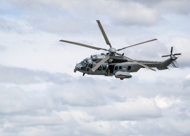 Military Helicopter in Flight caracal