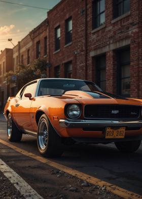 Orange Classic Car