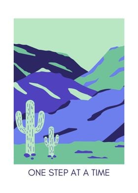 Cactus Mountain Landscape