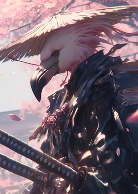 Flamingo Samurai Bird Warrior Animal