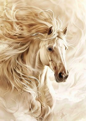 Drawing a Horse with a White Mane