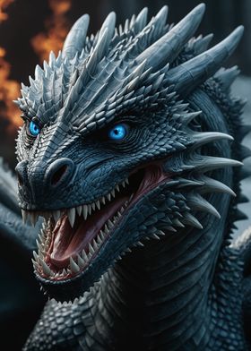 Ice Dragon Portrait