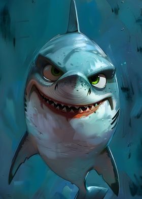 Smiling Shark Illustration