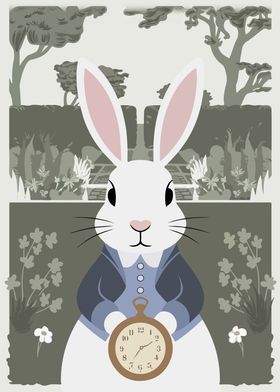 White Rabbit with Pocket Watch