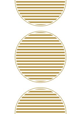 Gold Striped Circles