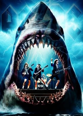 AC/DC Shark Poster