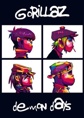 Gorillaz Demon Days Album Art