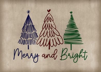 Merry and Bright Christmas Trees