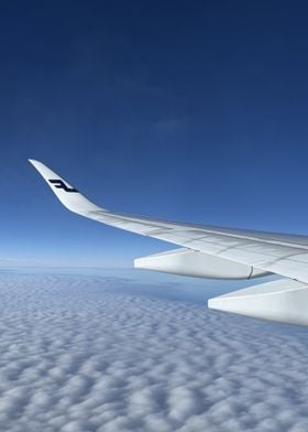 Finnair A350-900 inflight wing view