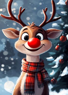 Smiling Reindeer Christmas