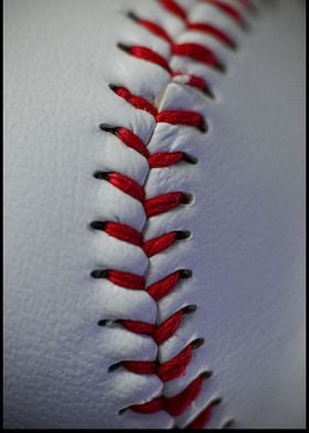 Baseball Ball Close-Up Caption