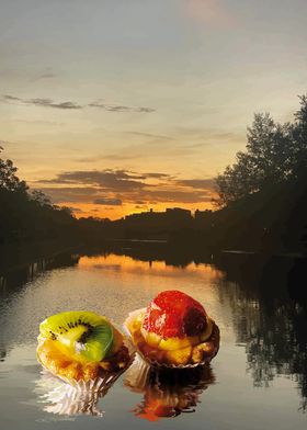 Sunset Pastries by the Lake