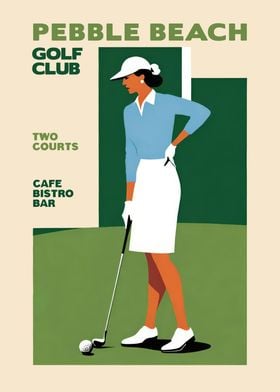 Pebble Beach Golf Club Poster