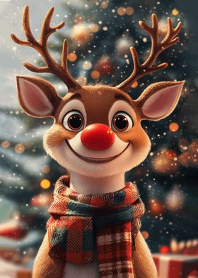 Smiling Reindeer Christmas