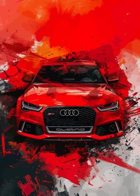 Red Audi RS6 Avant