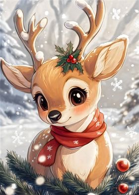 Festive Christmas Reindeer