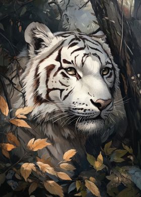 White Tiger Portrait