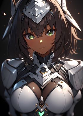 Anime Girl in Futuristic Armor