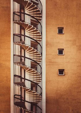 Spiral Staircase on Building