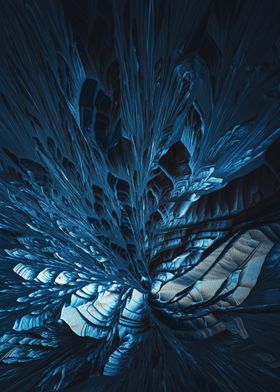 Abstract Blue Fractal