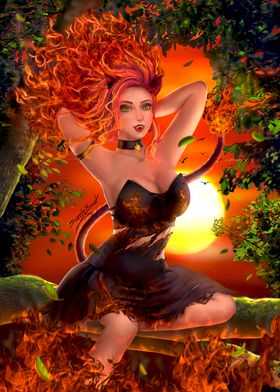 Zodiac Sign Lion - Fiery Liongirl