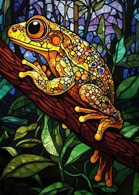 Stained Glass Frog