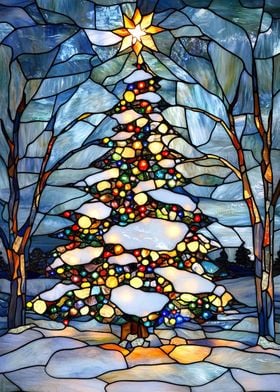 Stained Glass Christmas Tree