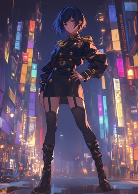 Anime Girl in Military Uniform