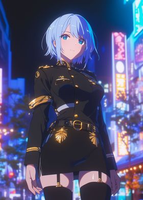 Anime Girl in Military Uniform