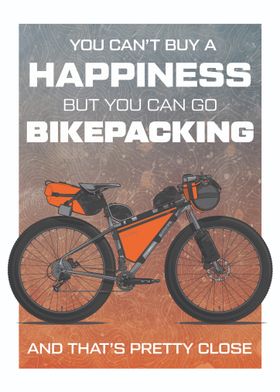 Bikepacking Touring Camping Bike Poster