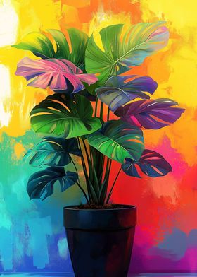 Monstera Plant Painting