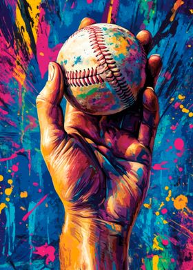 Baseball Hand Art