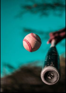 Baseball Bat and Ball View