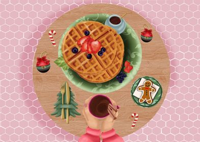 Christmas Waffles & Hot Chocolate