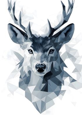 Geometric Deer Portrait