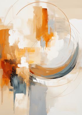 Abstract Orange and Grey