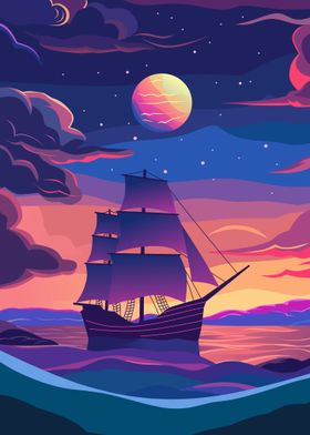 Sailing Under a Cosmic Moon