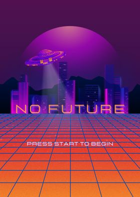 No Future Retro Cityscape