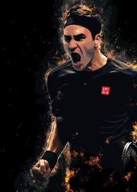 Roger Federer Tennis Art