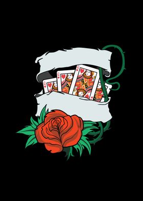 Queen of Hearts Card Game x Red Rose