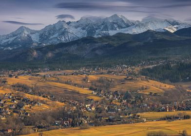 Mountain Village Landscape