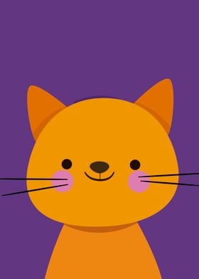 Cute Orange Cat Illustration