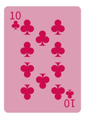 Ten of Clubs Playing Card